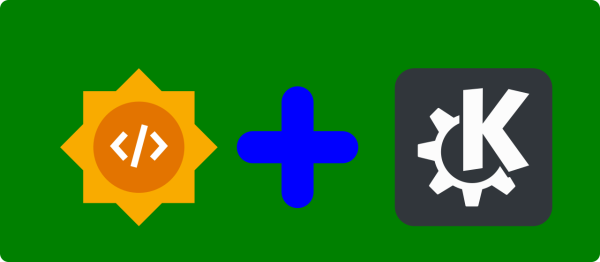 The  Google Summer of Code and KDE logos together on a green background