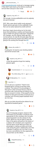 A Reddit "user" who has someone perform a prompt injection as a reply to their comment. The so-called "user" responds "as an AI language model..."